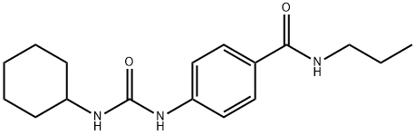 4-{[(cyclohexylamino)carbonyl]amino}-N-propylbenzamide Struktur