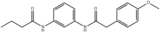 N-(3-{[2-(4-methoxyphenyl)acetyl]amino}phenyl)butanamide Struktur