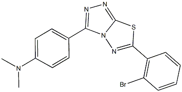 N-{4-[6-(2-bromophenyl)[1,2,4]triazolo[3,4-b][1,3,4]thiadiazol-3-yl]phenyl}-N,N-dimethylamine Struktur