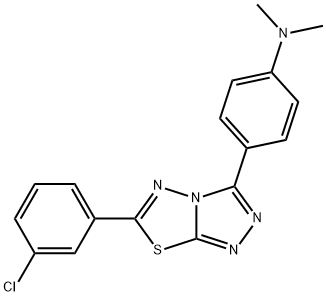 N-{4-[6-(3-chlorophenyl)[1,2,4]triazolo[3,4-b][1,3,4]thiadiazol-3-yl]phenyl}-N,N-dimethylamine Struktur