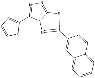 6-(2-naphthyl)-3-(2-thienyl)[1,2,4]triazolo[3,4-b][1,3,4]thiadiazole Struktur