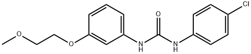 N-(4-chlorophenyl)-N'-[3-(2-methoxyethoxy)phenyl]urea Struktur