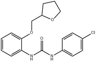 N-(4-chlorophenyl)-N'-[2-(tetrahydro-2-furanylmethoxy)phenyl]urea Struktur