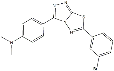 N-{4-[6-(3-bromophenyl)[1,2,4]triazolo[3,4-b][1,3,4]thiadiazol-3-yl]phenyl}-N,N-dimethylamine Struktur