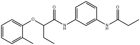 2-(2-methylphenoxy)-N-[3-(propionylamino)phenyl]butanamide Struktur