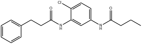 N-{4-chloro-3-[(3-phenylpropanoyl)amino]phenyl}butanamide Struktur