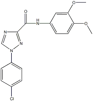 1-(4-chlorophenyl)-N-(3,4-dimethoxyphenyl)-1H-1,2,4-triazole-3-carboxamide Struktur