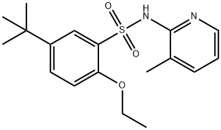 5-tert-butyl-2-ethoxy-N-(3-methyl-2-pyridinyl)benzenesulfonamide Struktur