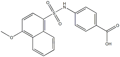 4-{[(4-methoxy-1-naphthyl)sulfonyl]amino}benzoic acid Struktur