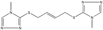 4-methyl-3-({4-[(4-methyl-4H-1,2,4-triazol-3-yl)sulfanyl]-2-butenyl}sulfanyl)-4H-1,2,4-triazole Struktur