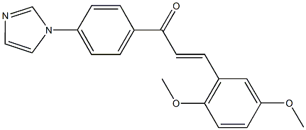 3-(2,5-dimethoxyphenyl)-1-[4-(1H-imidazol-1-yl)phenyl]-2-propen-1-one Struktur