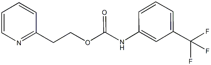 2-(2-pyridinyl)ethyl 3-(trifluoromethyl)phenylcarbamate Struktur