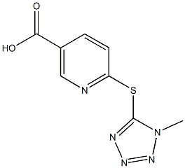 6-[(1-methyl-1H-tetraazol-5-yl)sulfanyl]nicotinic acid Struktur