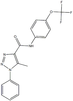 5-methyl-1-phenyl-N-[4-(trifluoromethoxy)phenyl]-1H-1,2,3-triazole-4-carboxamide Struktur