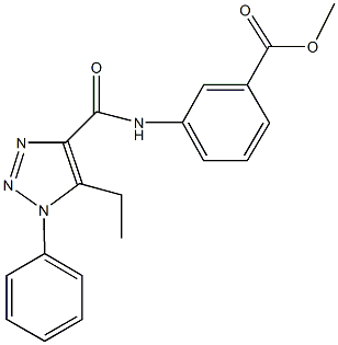 methyl 3-{[(5-ethyl-1-phenyl-1H-1,2,3-triazol-4-yl)carbonyl]amino}benzoate Struktur