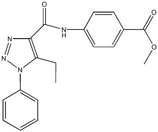 methyl 4-{[(5-ethyl-1-phenyl-1H-1,2,3-triazol-4-yl)carbonyl]amino}benzoate Struktur