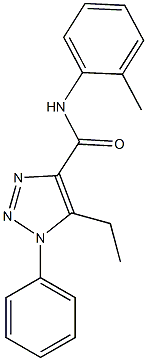 5-ethyl-N-(2-methylphenyl)-1-phenyl-1H-1,2,3-triazole-4-carboxamide Struktur