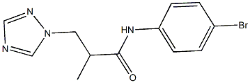 N-(4-bromophenyl)-2-methyl-3-(1H-1,2,4-triazol-1-yl)propanamide Struktur