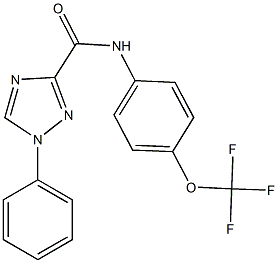 1-phenyl-N-[4-(trifluoromethoxy)phenyl]-1H-1,2,4-triazole-3-carboxamide Struktur