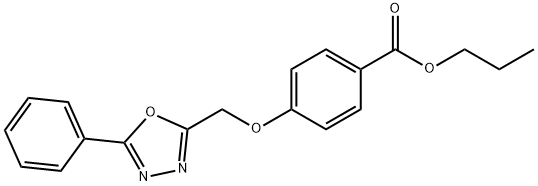 propyl 4-[(5-phenyl-1,3,4-oxadiazol-2-yl)methoxy]benzoate Struktur