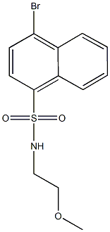 4-bromo-N-(2-methoxyethyl)-1-naphthalenesulfonamide Struktur