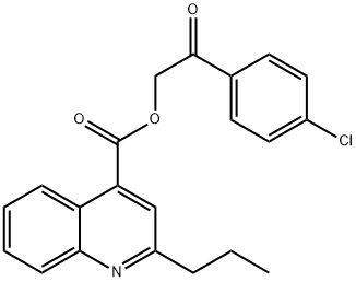 2-(4-chlorophenyl)-2-oxoethyl 2-propyl-4-quinolinecarboxylate Struktur