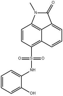 N-(2-hydroxyphenyl)-1-methyl-2-oxo-1,2-dihydrobenzo[cd]indole-6-sulfonamide Struktur