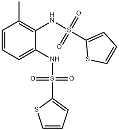 N-{2-methyl-6-[(2-thienylsulfonyl)amino]phenyl}-2-thiophenesulfonamide Struktur