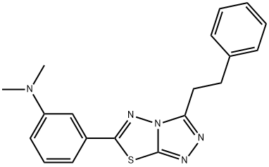 N,N-dimethyl-N-{3-[3-(2-phenylethyl)[1,2,4]triazolo[3,4-b][1,3,4]thiadiazol-6-yl]phenyl}amine Struktur