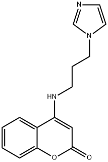 4-{[3-(1H-imidazol-1-yl)propyl]amino}-2H-chromen-2-one Struktur