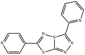 3-(2-pyridinyl)-6-(4-pyridinyl)[1,2,4]triazolo[3,4-b][1,3,4]thiadiazole Struktur