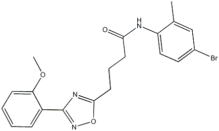 N-(4-bromo-2-methylphenyl)-4-[3-(2-methoxyphenyl)-1,2,4-oxadiazol-5-yl]butanamide Struktur