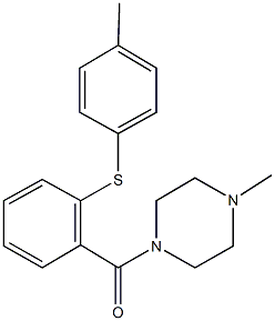 1-methyl-4-{2-[(4-methylphenyl)sulfanyl]benzoyl}piperazine Struktur