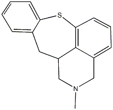 2-methyl-2,3,12,12a-tetrahydro-1H-[1]benzothiepino[4,3,2-de]isoquinoline Struktur