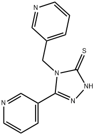 5-(3-pyridinyl)-4-(3-pyridinylmethyl)-4H-1,2,4-triazol-3-yl hydrosulfide Struktur