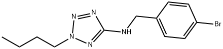 N-(4-bromobenzyl)-N-(2-butyl-2H-tetraazol-5-yl)amine Struktur