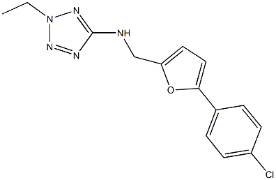 N-{[5-(4-chlorophenyl)-2-furyl]methyl}-N-(2-ethyl-2H-tetraazol-5-yl)amine Struktur