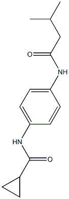 N-{4-[(3-methylbutanoyl)amino]phenyl}cyclopropanecarboxamide Struktur