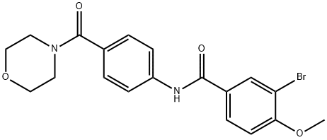 3-bromo-4-methoxy-N-[4-(4-morpholinylcarbonyl)phenyl]benzamide Structure