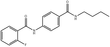 N-{4-[(butylamino)carbonyl]phenyl}-2-fluorobenzamide Struktur