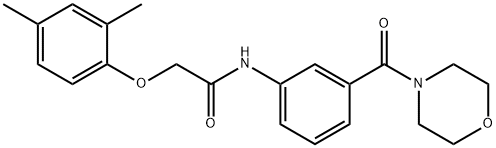 2-(2,4-dimethylphenoxy)-N-[3-(4-morpholinylcarbonyl)phenyl]acetamide Struktur