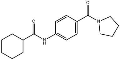 N-[4-(1-pyrrolidinylcarbonyl)phenyl]cyclohexanecarboxamide Struktur