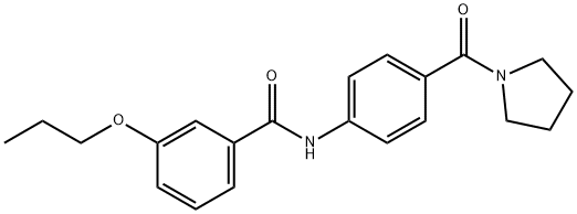 3-propoxy-N-[4-(1-pyrrolidinylcarbonyl)phenyl]benzamide Struktur