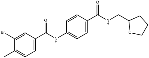 3-bromo-4-methyl-N-(4-{[(tetrahydro-2-furanylmethyl)amino]carbonyl}phenyl)benzamide Structure