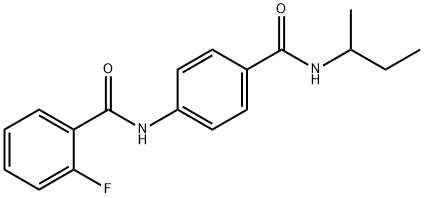 N-{4-[(sec-butylamino)carbonyl]phenyl}-2-fluorobenzamide Struktur