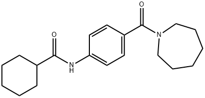 N-[4-(1-azepanylcarbonyl)phenyl]cyclohexanecarboxamide Struktur