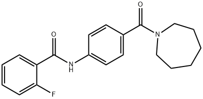 N-[4-(1-azepanylcarbonyl)phenyl]-2-fluorobenzamide Struktur