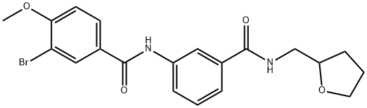 3-bromo-4-methoxy-N-(3-{[(tetrahydro-2-furanylmethyl)amino]carbonyl}phenyl)benzamide Struktur