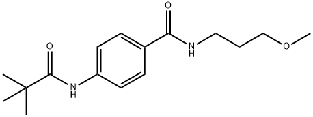 4-[(2,2-dimethylpropanoyl)amino]-N-(3-methoxypropyl)benzamide Struktur