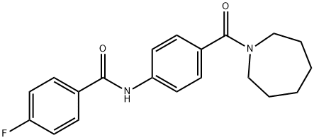 N-[4-(1-azepanylcarbonyl)phenyl]-4-fluorobenzamide Struktur